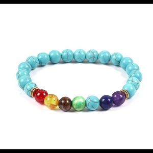 Turquoise Chakra Bead Bracelet